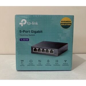 New Sealed TP-LINK 5-Port Gigabit Desktop Gigabit Ethernet Switch (TL-SG105)
